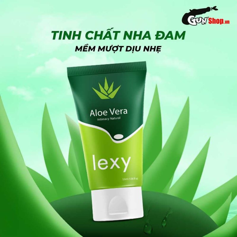 Gel bôi trơn lô hội Lexy Aloe 55ml an toàn mềm mượt tăng khoái cảm