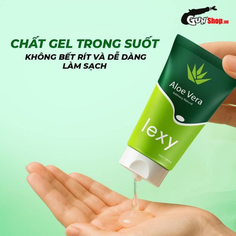 Gel bôi trơn lô hội Lexy Aloe 55ml an toàn mềm mượt tăng khoái cảm