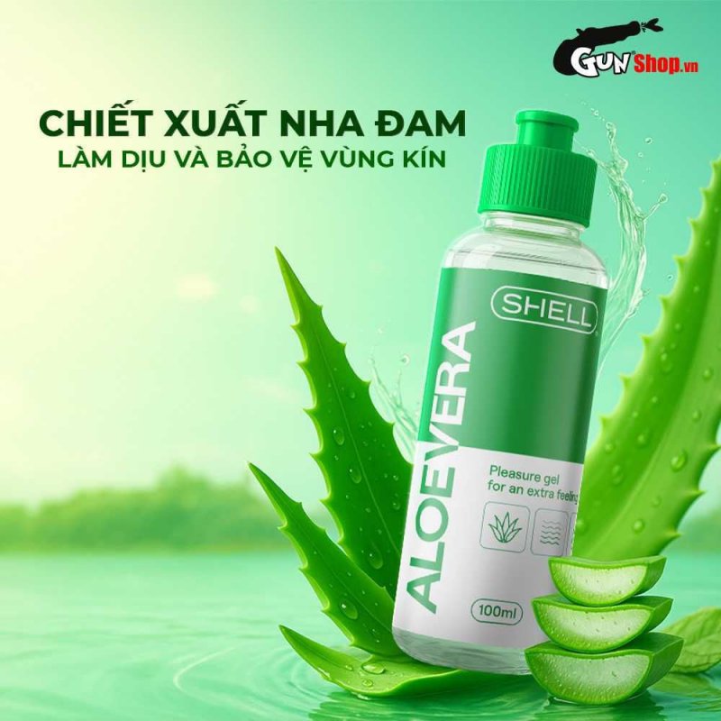 Gel bôi trơn lô hội Shell Aloe Vera 100ml dưỡng ẩm mềm mượt