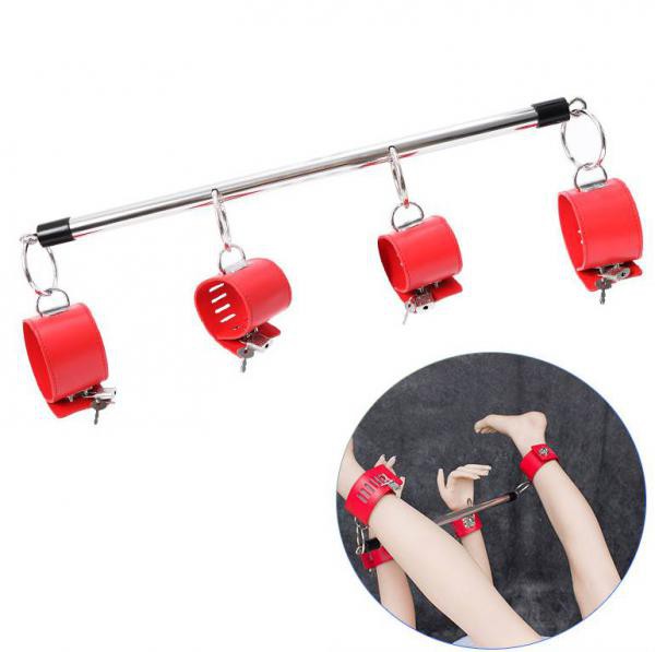 Còng tay chân cố định bằng đòn sắt – Sextoy bạo dâm BDSM
