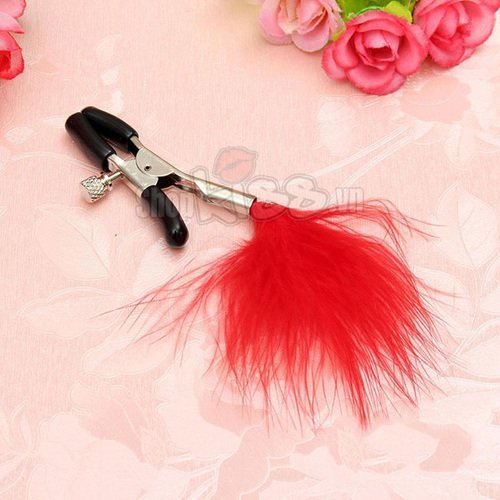Bộ kẹp vú và chổi lông vũ cao cấp - Dụng cụ kích thích cực đỉnh