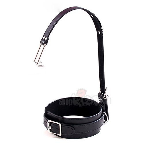 Vòng cổ kẹp núm vú da PU bạo dâm BDSM kích thích đam mê