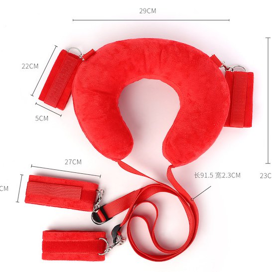 Bộ Trói Tay Chân Cổ Gối Chữ U Đệm Bông Đồ Chơi BDSM Cao Cấp