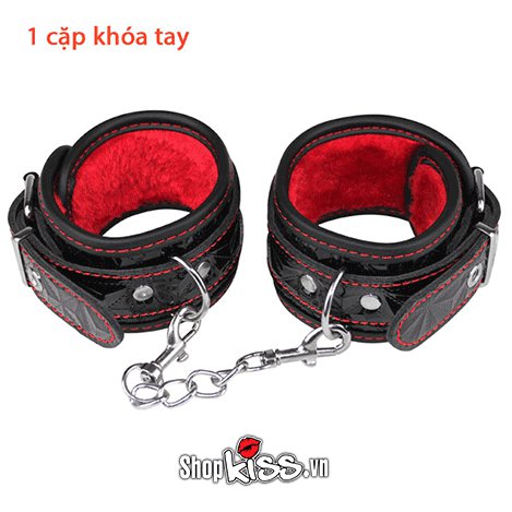 Bộ đồ chơi BDSM 10 món bằng da quyến rũ