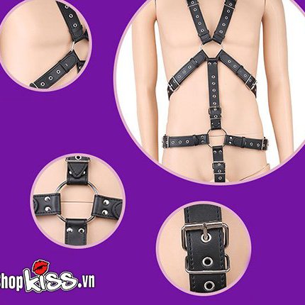Đai thắt toàn thân da BZ19 - Dụng cụ bạo dâm quyến rũ