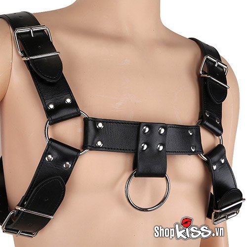 Đai đeo ngực da cao cấp dụng cụ bạo dâm kích thích mạnh
