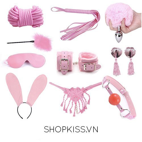 Bộ đồ chơi bạo dâm 10 món hồng cao cấp Cosplay Thỏ con đẳng cấp kích thích