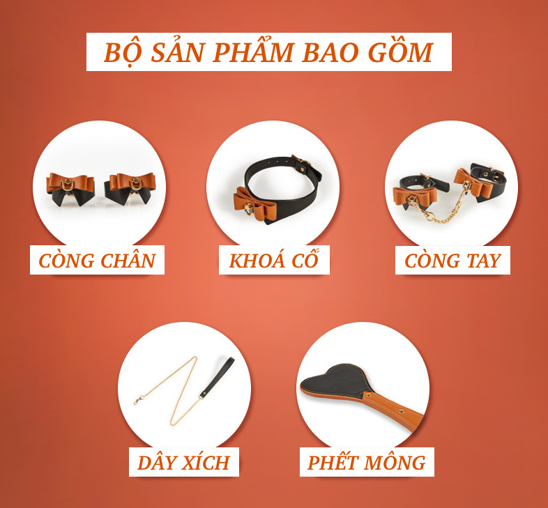  Thông tin Bộ đồ chơi bạo dâm nô lệ tình dục bằng da Runyu cao cấp