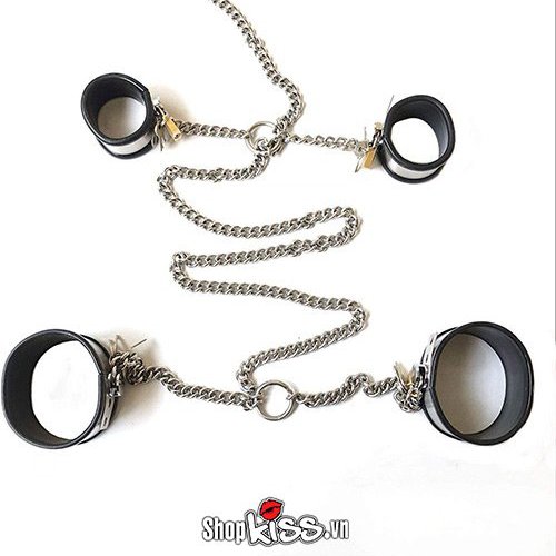 Bộ còng tay chân, đai lưng gợi cảm, đồ chơi bạo dâm hấp dẫn