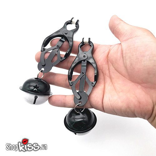 Bộ kẹp núm vú kích thích đầu ti có đeo chuông