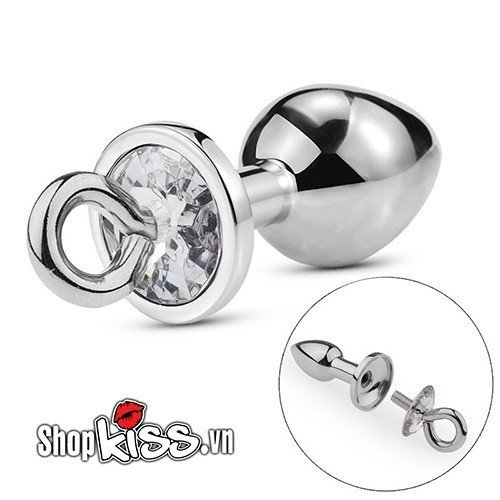 Phích cắm hậu môn kim loại tháo rời lỗ móc cao cấp tăng khoái cảm