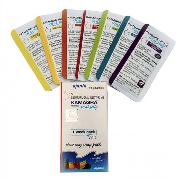 Siro Cường Dương Kamagra Oral Jelly Hương Trái Cây Một Hộp 7 Gói 100g