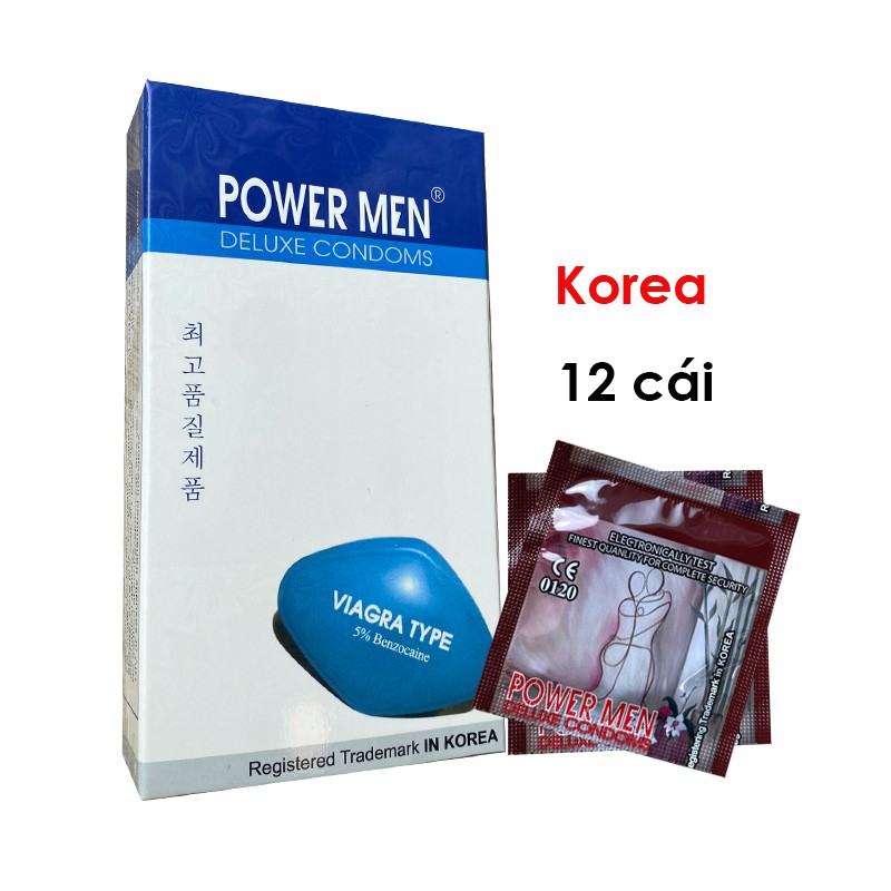 Bao cao su Powermen Viagra Type siêu mỏng Power Men kéo dài thời gian