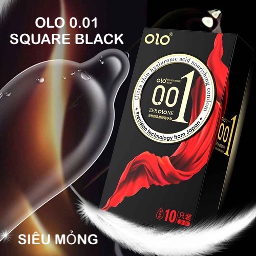 Địa chỉ bán Bao cao su Olo thin 0.01 đen Square Black siêu mỏng ôm sát hộp 10c giá sỉ Địa chỉ bán Bao cao su Olo thin 0.01 đen Square Black siêu mỏng ôm sát hộp 10c giá sỉ