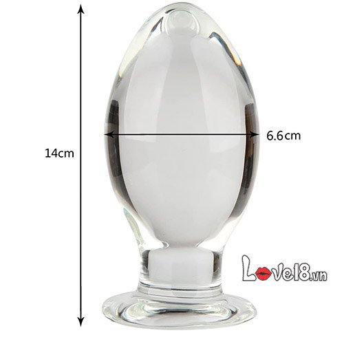Phích cắm hậu môn bằng thủy tinh siêu to hình giọt nước