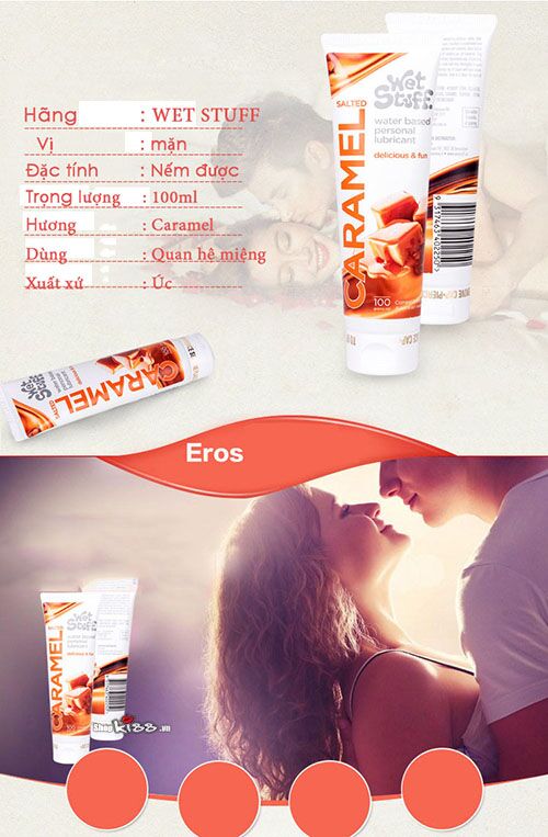 Thông tin Gel bôi trơn Caramel Salted vị mặn nếm được dùng cho quan hệ miệng tốt nhất