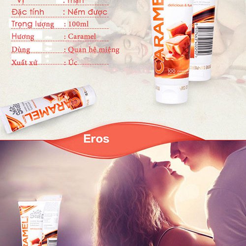 Gel bôi trơn Caramel Vị Mặn thơm ngon kích thích quan hệ miệng