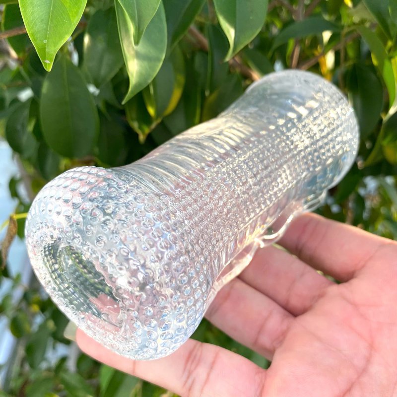 cốc thủ dâm trong suốt 2 đầu silicon cao cấp nhỏ gọn tiện lợi
