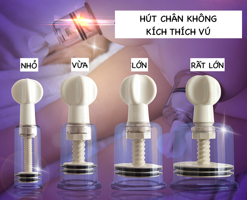 Nhập sỉ Bộ dụng cụ chụp mút vú kích thích massage ngực siêu sướng hút chân không nhập khẩu