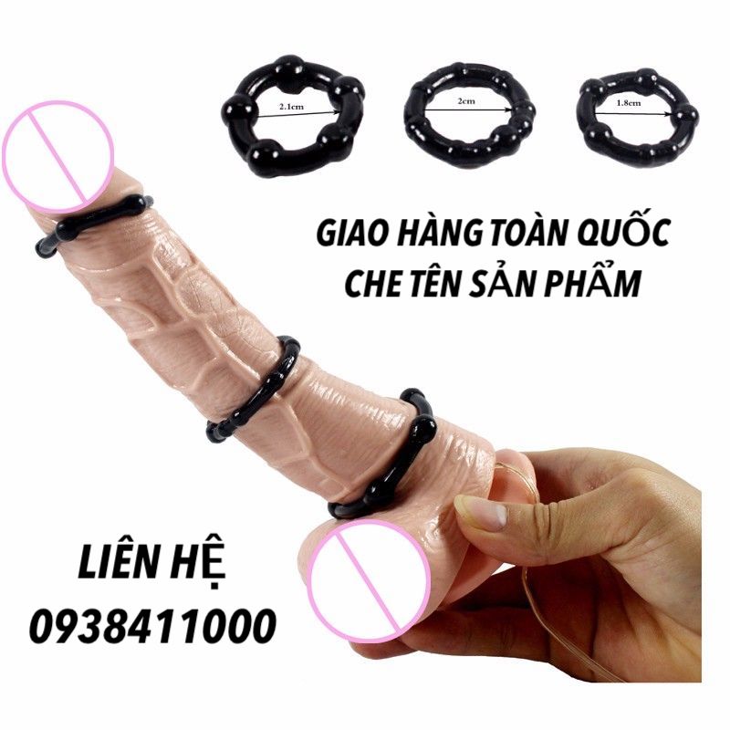 Bộ 3 vòng Titan tình yêu đeo dương vật chống xuất tinh sớm chất liệu silicon y tế Bộ 3 vòng Titan tình yêu đeo dương vật chống xuất tinh sớm chất liệu silicon y tế