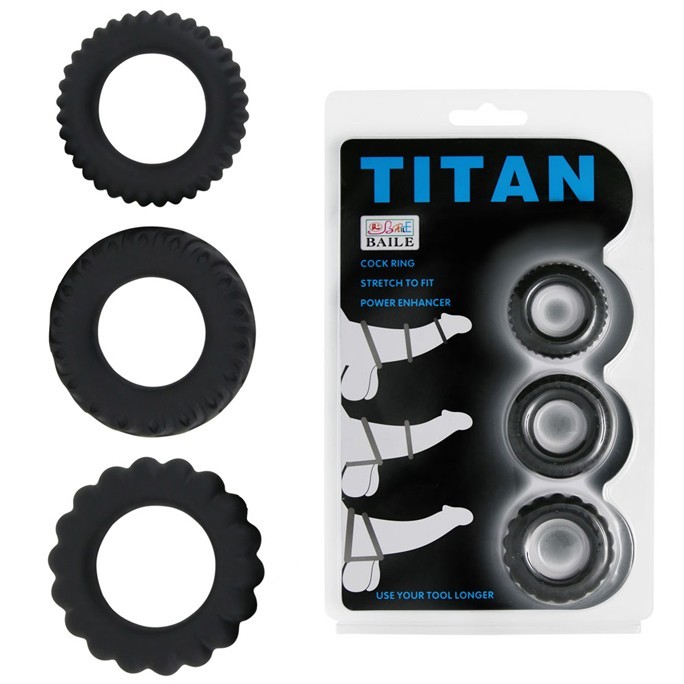 Bộ 3 vòng Titan tình yêu đeo dương vật chống xuất tinh sớm chất liệu silicon y tế Bộ 3 vòng Titan tình yêu đeo dương vật chống xuất tinh sớm chất liệu silicon y tế