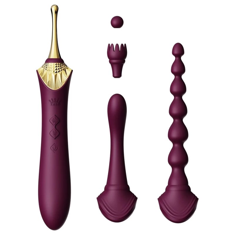 Zalo Queen Bess 2 máy massage vùng kín 4 đầu thay thế kích thích đa điểm