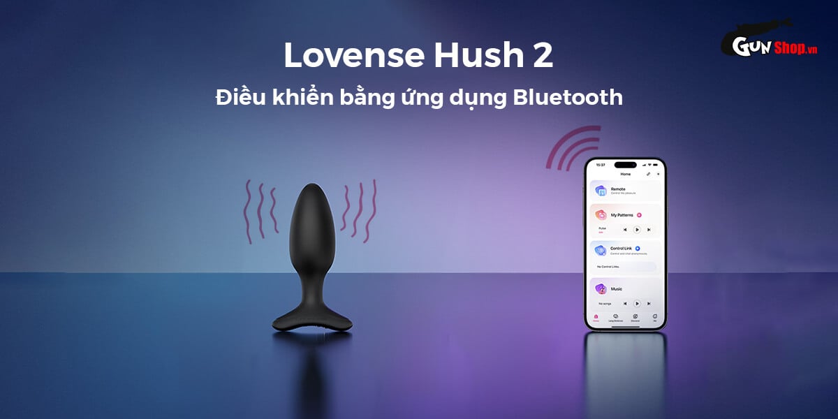 Trứng rung Lovense Hush 2 điều khiển Bluetooth cao cấp cho gay