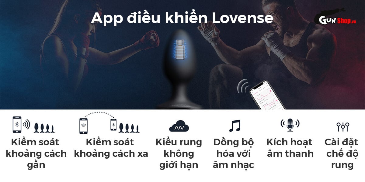 Trứng rung Lovense Hush 2 điều khiển Bluetooth cao cấp cho gay