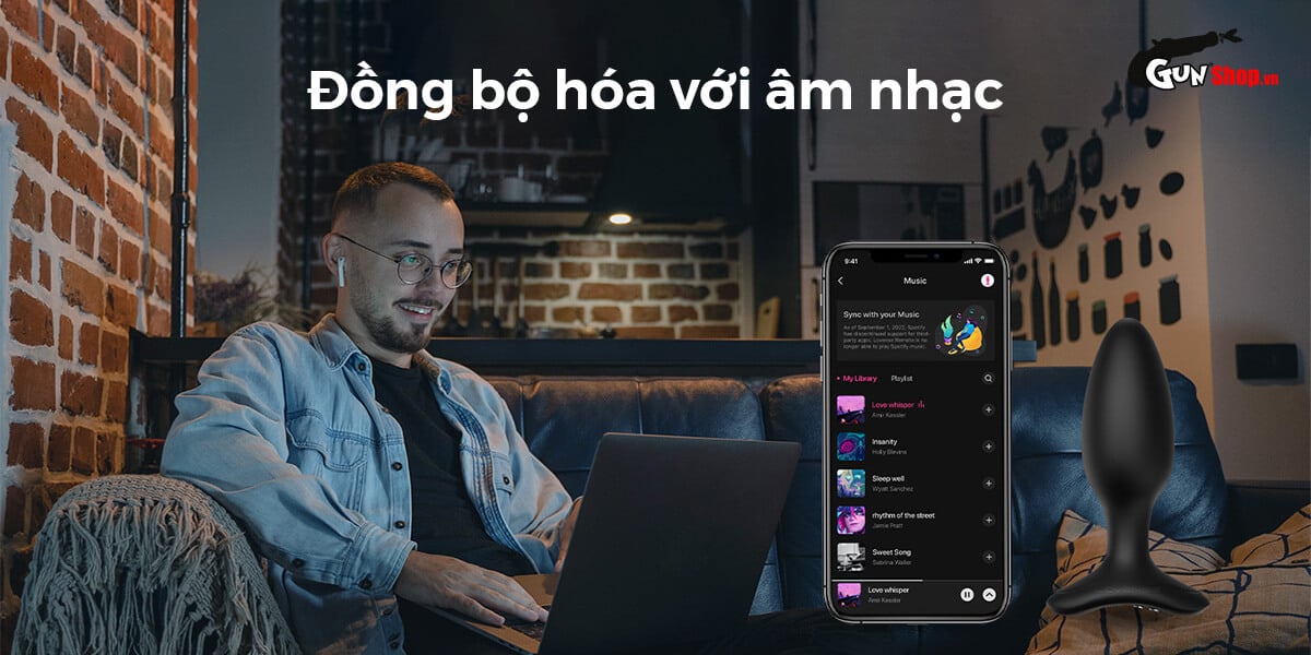 Trứng rung Lovense Hush 2 điều khiển Bluetooth cao cấp cho gay