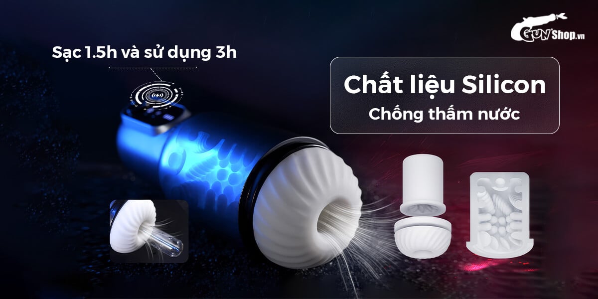 Phân phối Âm đạo giả đa năng Svakom Godwin rung hút mạnh hàng xách tay
