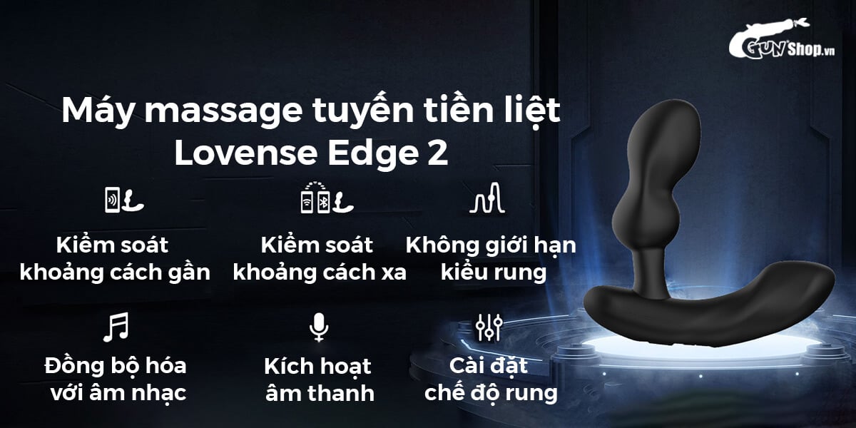 Bảng giá Máy massage tuyến tiền liệt Lovense Edge 2 hình chữ L điều khiển qua app hàng mới về