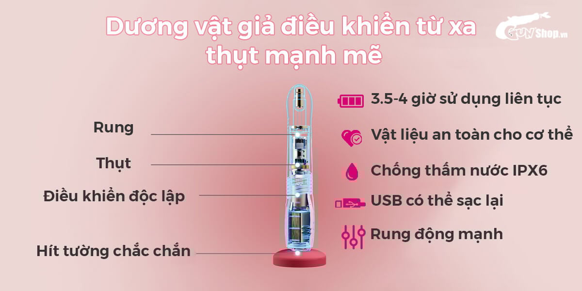 Đại lý Dương vật giả đa năng Lovense Gravity điều khiển qua app điện thoại hàng mới về