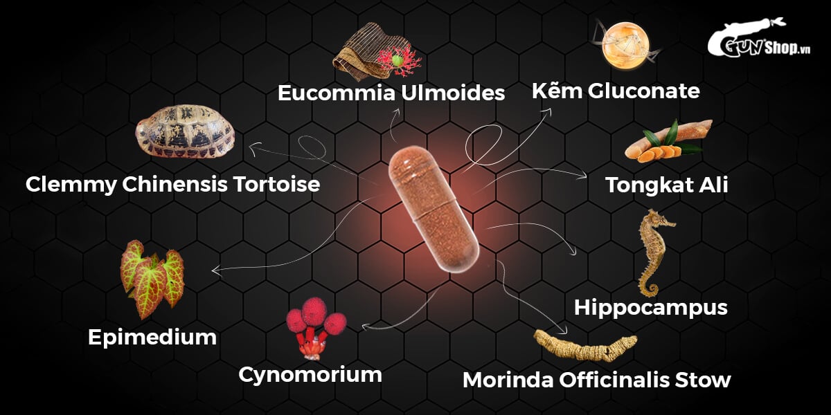 Powergra For Men Super Gold Magic 10 viên tăng cường sinh lý nam mạnh mẽ