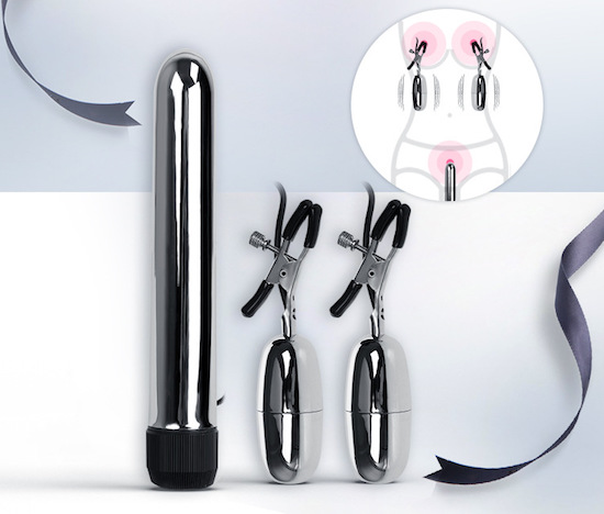 Bộ đồ chơi tình yêu điểm G, trứng rung Turbo kẹp núm kích thích