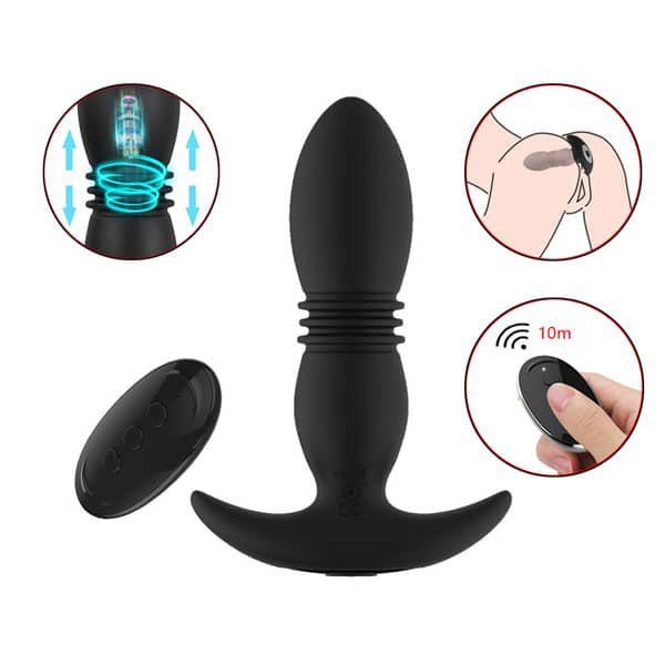 Máy Rung Thụt Tự Động Kích Thích Hậu Môn – 10 Chế Độ Điều Khiển Remote