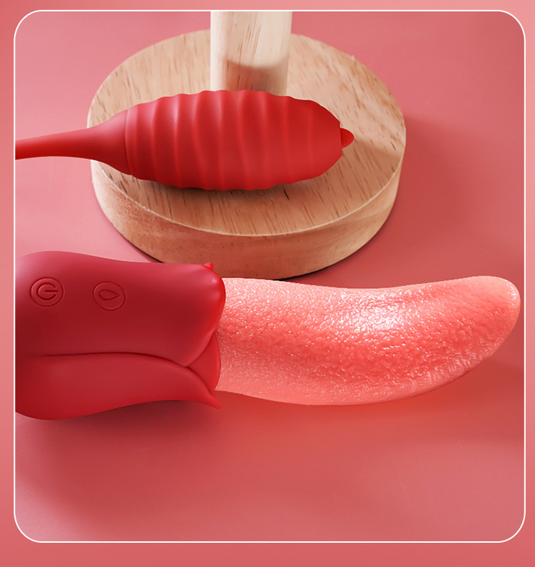 Phân phối Lưỡi liếm hoa hồng kèm trứng rung thụt đẩy massage âm đạo điểm G loại tốt
