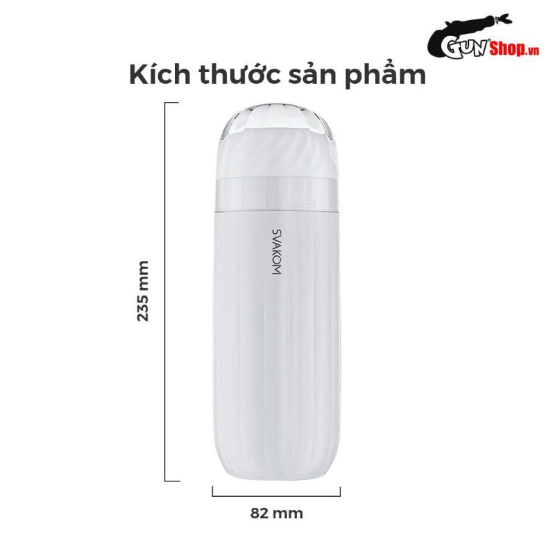 Âm đạo giả Svakom Sam Neo Trắng cao cấp rung hút thật