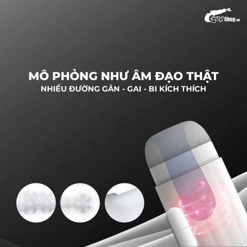 Âm đạo giả Svakom Sam Neo Trắng cao cấp rung hút thật