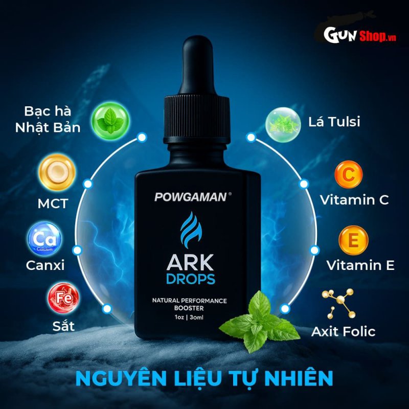 Tinh chất Powgaman Ark Drops 30ml tăng cảm xúc tự nhiên mạnh mẽ