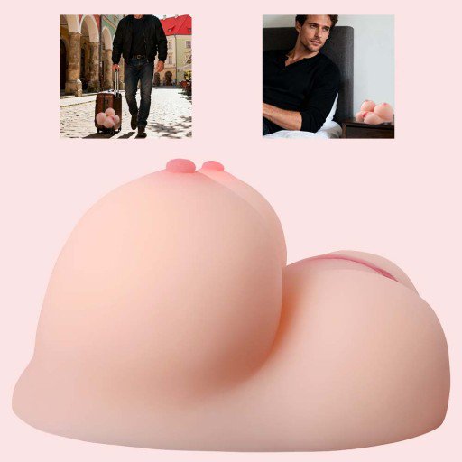 Búp bê bán thân Jiuai ngực và âm đạo giả 2kg silicon nguyên khối cao cấp