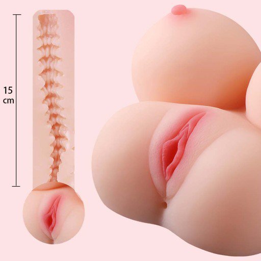 Búp bê bán thân Jiuai ngực và âm đạo giả 2kg silicon nguyên khối cao cấp