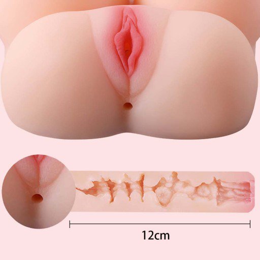 Búp bê bán thân Jiuai ngực và âm đạo giả 2kg silicon nguyên khối cao cấp