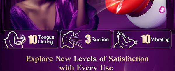 Cửa hàng bán Máy rung hút kèm lưỡi bú liếm 3 in 1 massage kích thích điểm G chính hãng