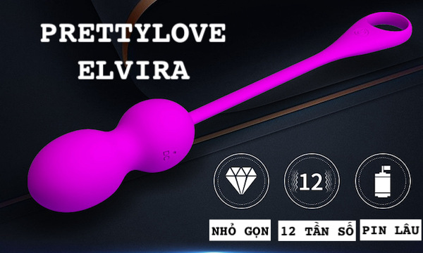 Trứng rung PrettyLove Elvira Bluetooth điều khiển qua app cao cấp