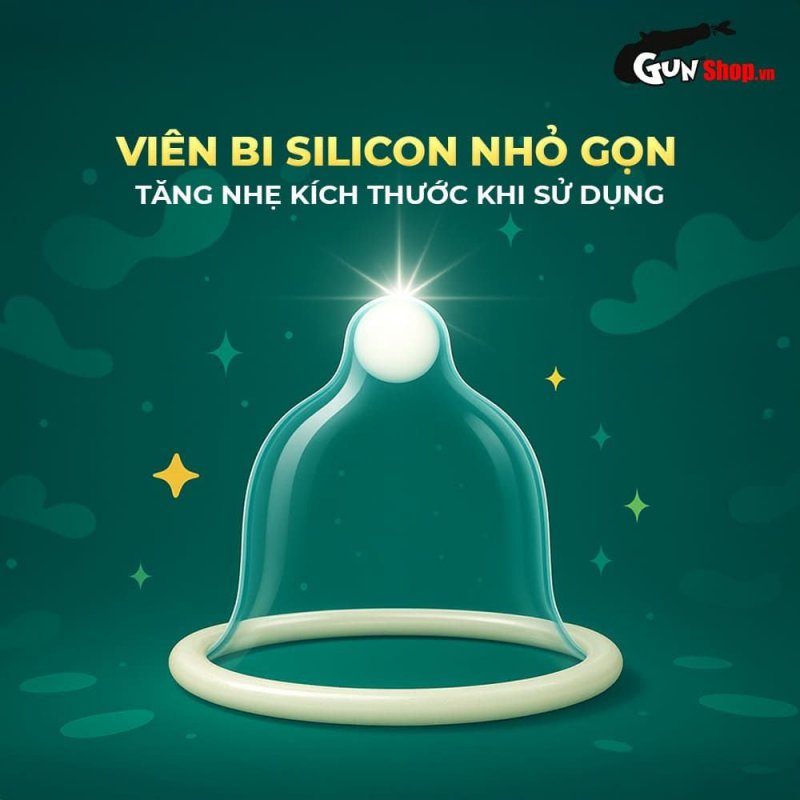 Bao cao su OLO Rồng xanh siêu gai chùm đầu, tặng bi silicon