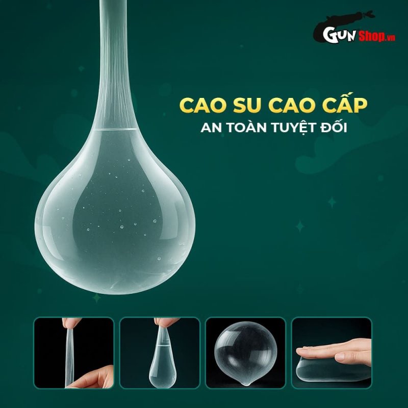 Bao cao su OLO Rồng xanh siêu gai chùm đầu, tặng bi silicon
