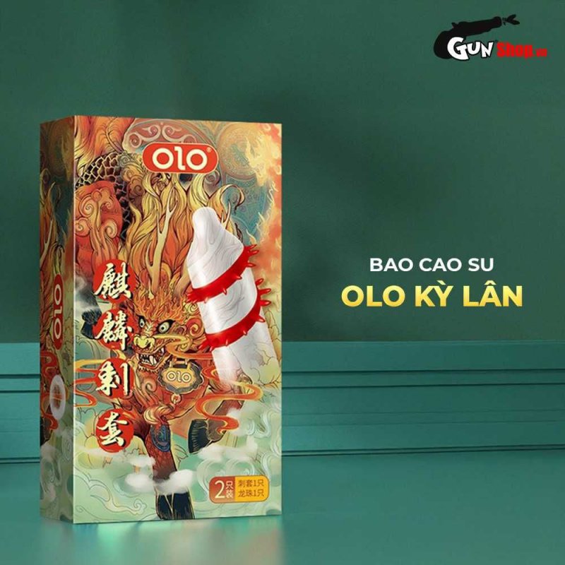 Bao cao su OLO Kỳ lân gai xoắn tặng bi silicon - Siêu mềm mại