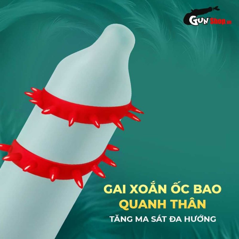 Bao cao su OLO Kỳ lân gai xoắn tặng bi silicon - Siêu mềm mại