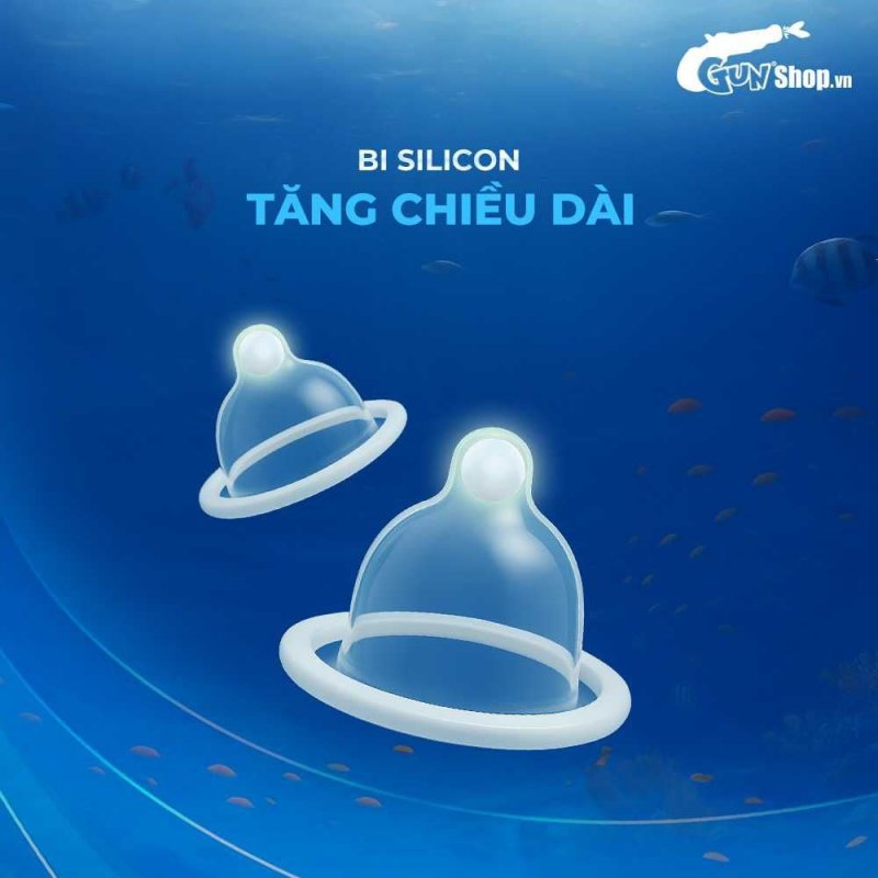 Bao cao su OLO Cá Thần Gai cạnh Tăng khoái cảm Hộp 1 cái bi silicon