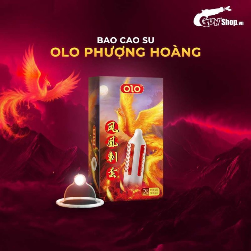 Bao cao su OLO Phượng Hoàng gai đứng hộp 1 cái tặng bi silicon